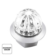 4 LED 1-1/8" Watermelon Double Fury Light With Clear Lens (Clearance/Marker) - Red & White LED