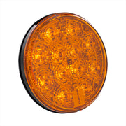 12 LED 4" Round Light (Turn Signal) With Heated Lens - Amber LED/Amber Lens