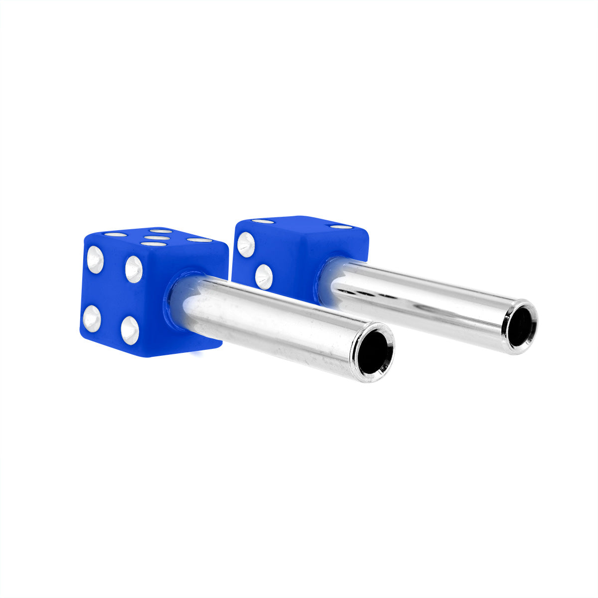 Dice Door Lock Knobs - Blue (2Pc/Set)