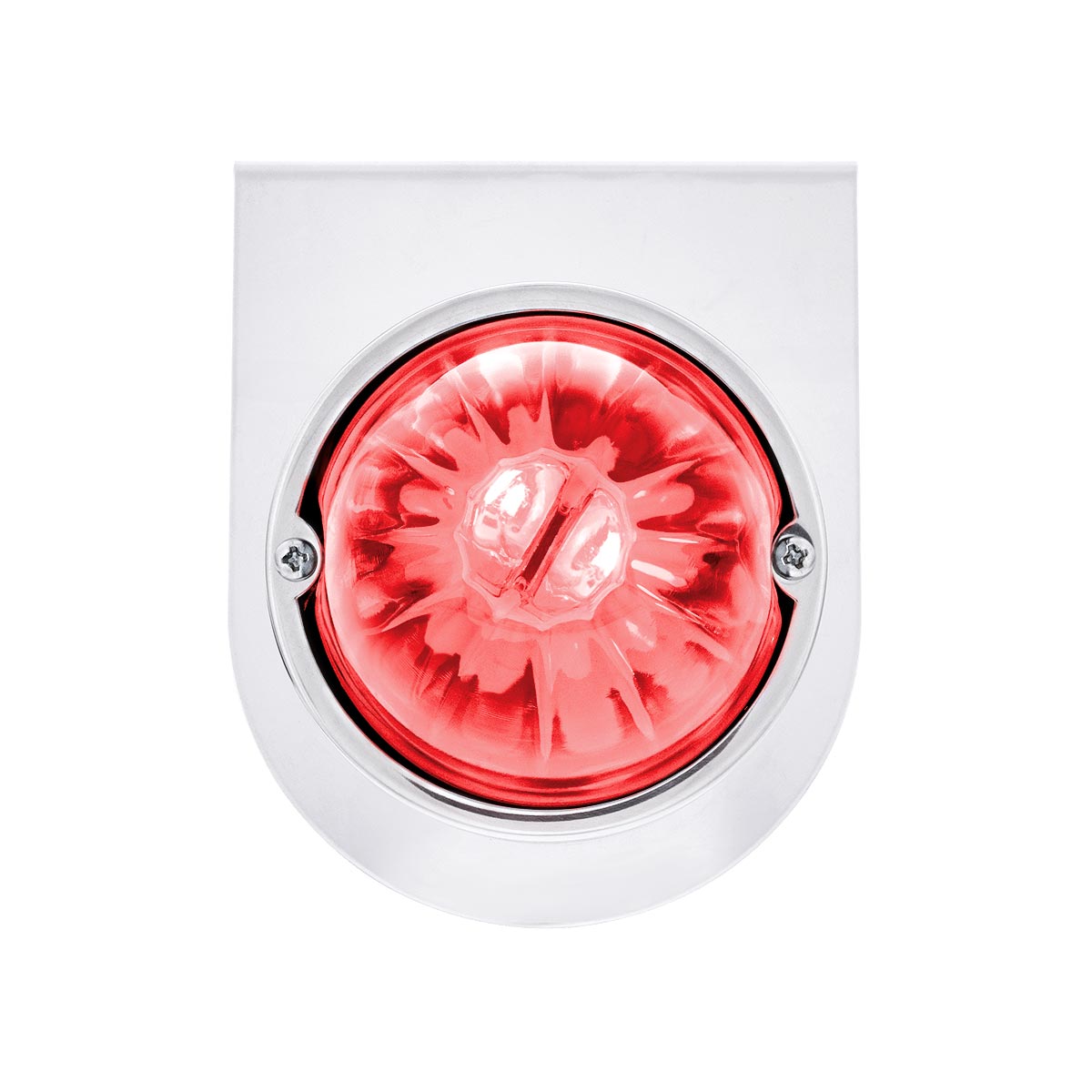 UltraBurst Glass Watermelon Light With Stainless Steel Light Bracket Kit-Red LED/Clear Lens