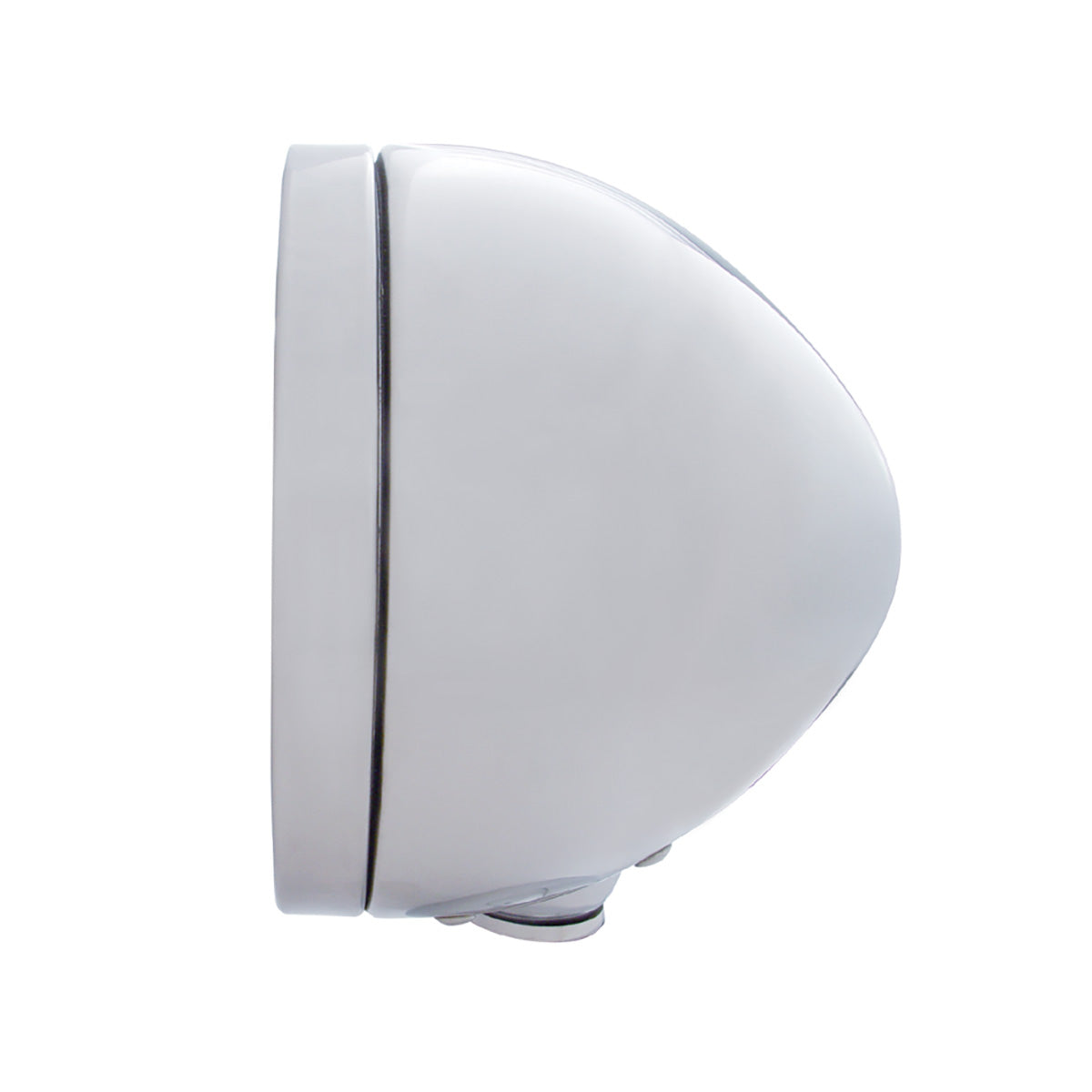 Stainless Steel Classic Headlight H4 With 34 Amber LED & Dual Mode LED Signal - Amber Lens