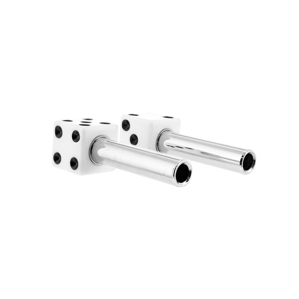 Dice Door Lock Knobs - White (2Pc/Set)