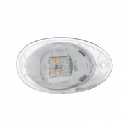 7 LED Turn Signal Light For 2008-2017 Freightliner Cascadia - Dome Lens, Amber LED/Clear Lens