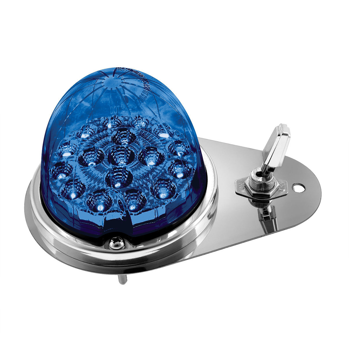 304 SS Above Door Dome Light Kit W/ 17 LED Double Fury Watermelon For 1994-2025 KW W900-Red & Blue LED