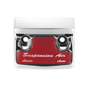 Chrome Plastic Suspension Air Switch Guard With Glossy Sticker For 1990-2010 Freightliner Classic-Red