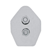 28" Chrome 45-Degree Angled Mud Flap Hangers - 1-1/8" Bolt Pattern - Competition Series (Pair)