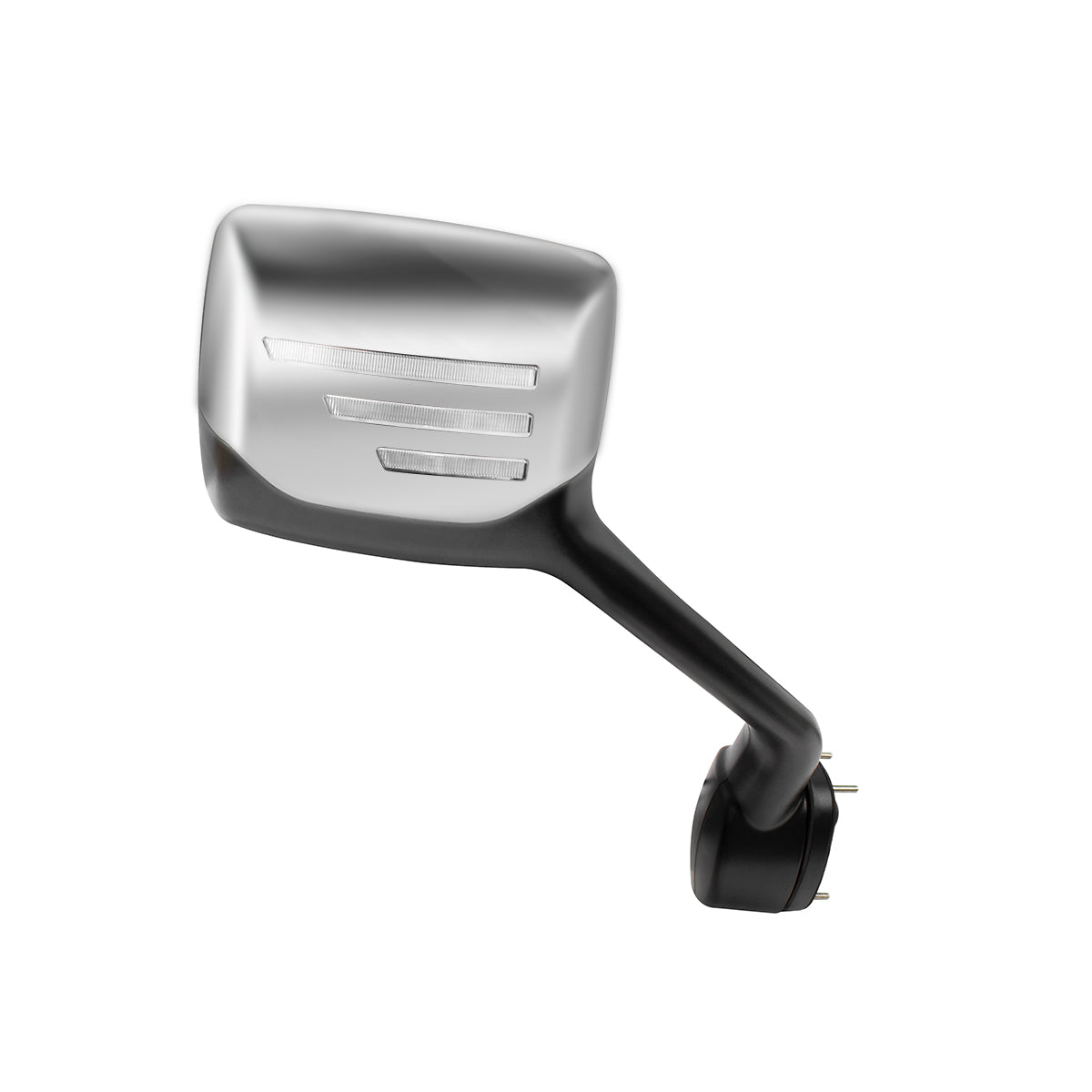 Chrome Hood Mirror Assembly W/ Sequential LED Turn Signal For 2013-2021 Kenworth T680 & Peterbilt 579 - Passenger