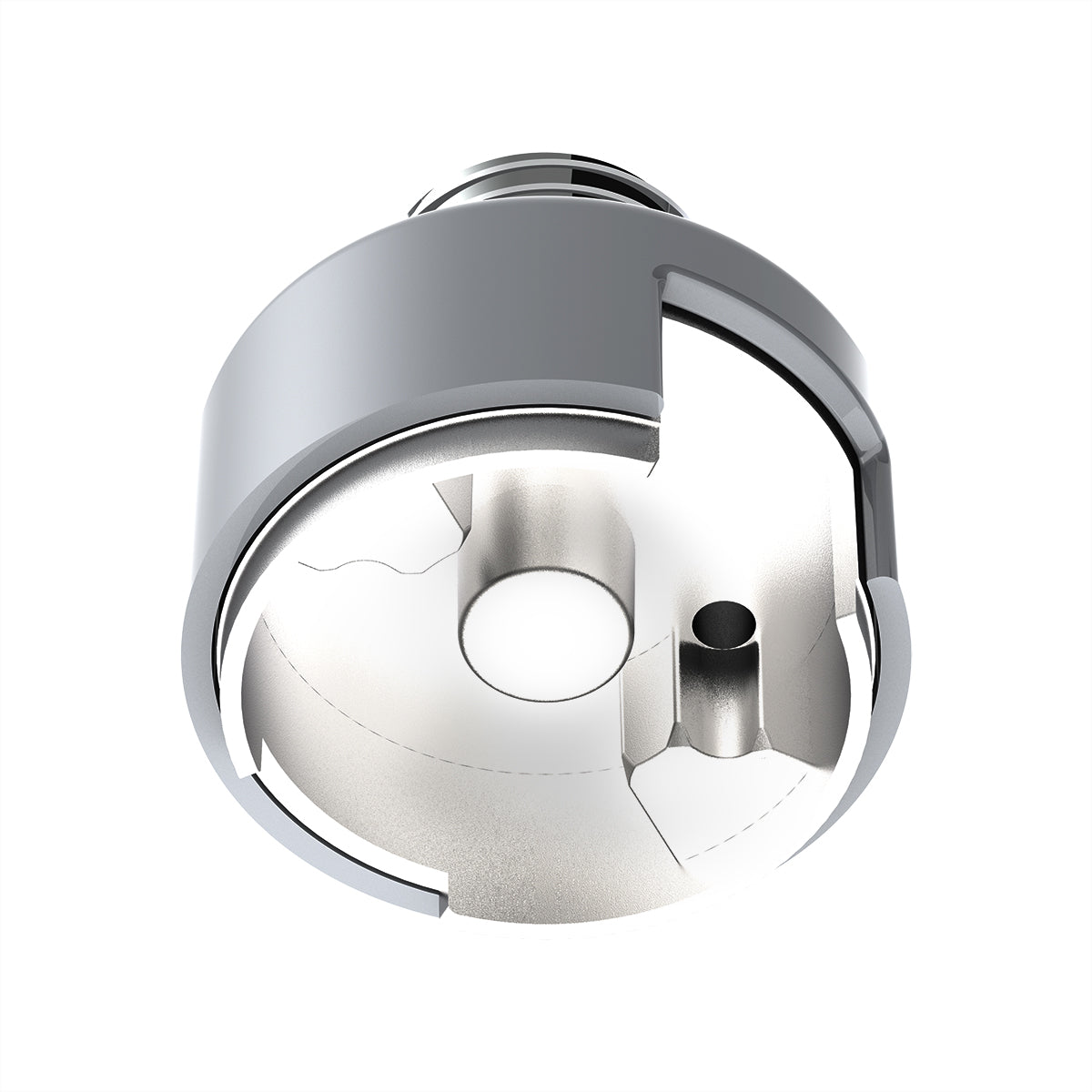 M30X3.5 Thread-On Shift Knob Mounting Adapter For Eaton Fuller Style 13/15/18 Shifter - Liquid Silver