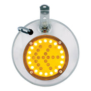 8-1/2" 430 Stainless Steel Convex Heated Mirror With LED - Passenger