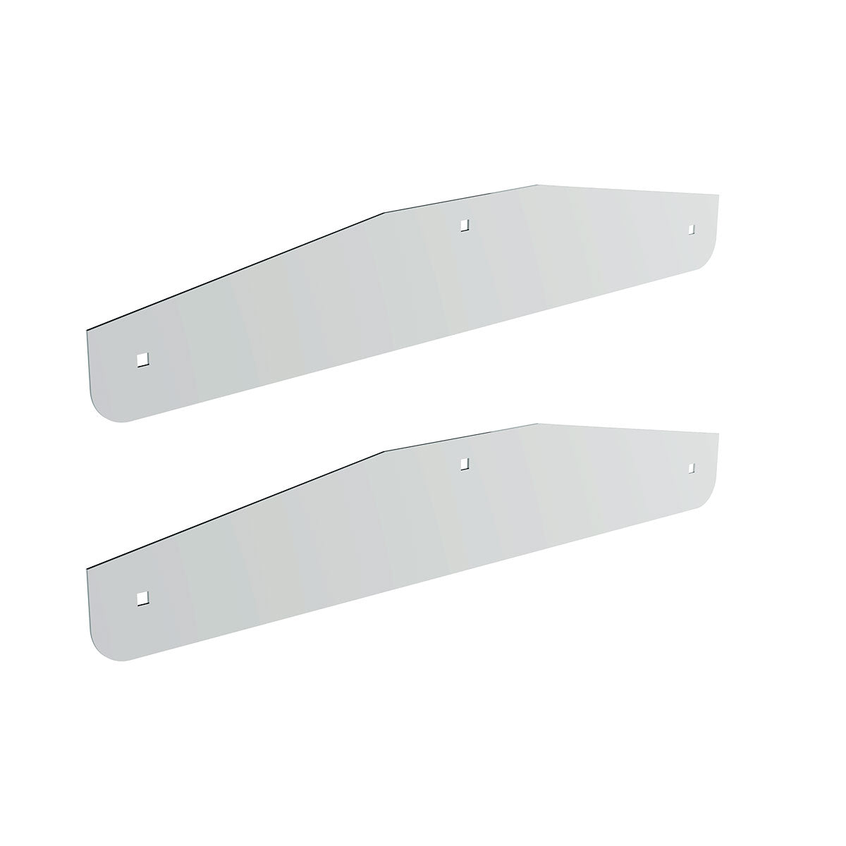 24" X 4" Stainless Steel Bottom Mud Flap Plate - Bolt Thru (Cbox/Pair)