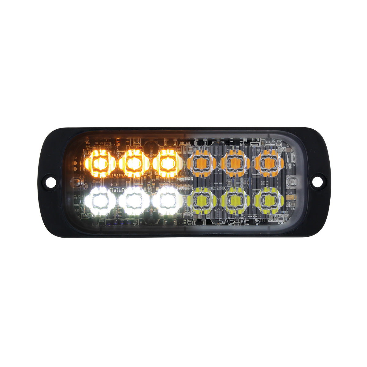 12 High Power LED Super Thin Warning Light - Amber LED & White LED (Bulk)