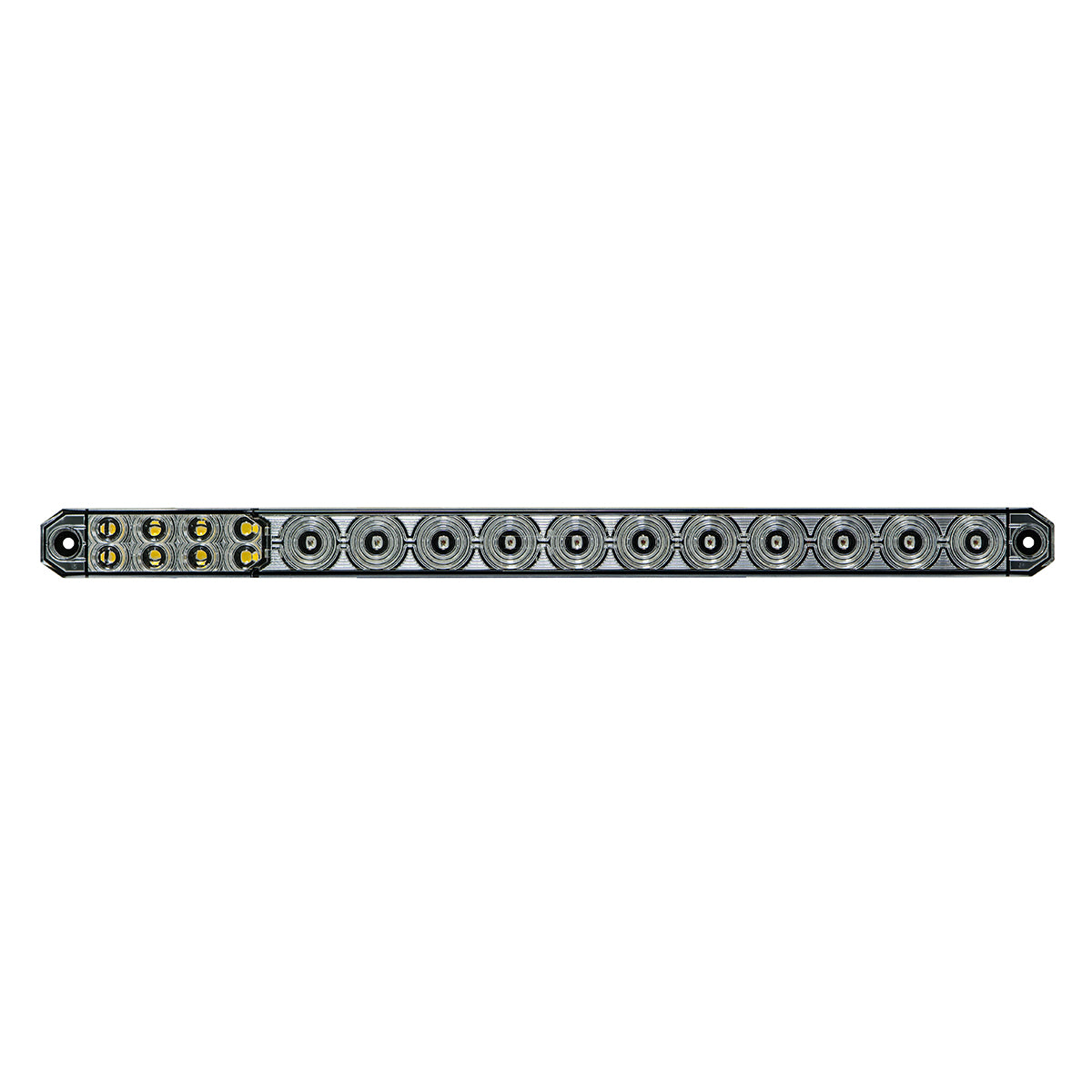 17" 27 LED Low Profile Light Bar (Stop, Turn & Tail) With Back-Up Light - Red & White LED/ Red & Clear Lens