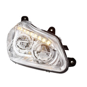 High Power 45 LED Chrome Headlight With Sequential Turn Signal For 2013-2021 Kenworth T680-Passenger