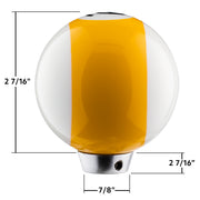 Number 9 Pool Ball Gearshift Knob - Gloss Yellow Striped