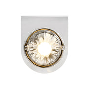Dual Function Glass Watermelon Light With Stainless Steel Light Bracket Kit With LED Bulb-Amber LED/Clear Lens