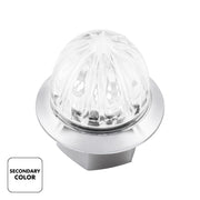 4 LED 1-1/8" Watermelon Double Fury Light With Clear Lens (Clearance/Marker) - Amber & White LED