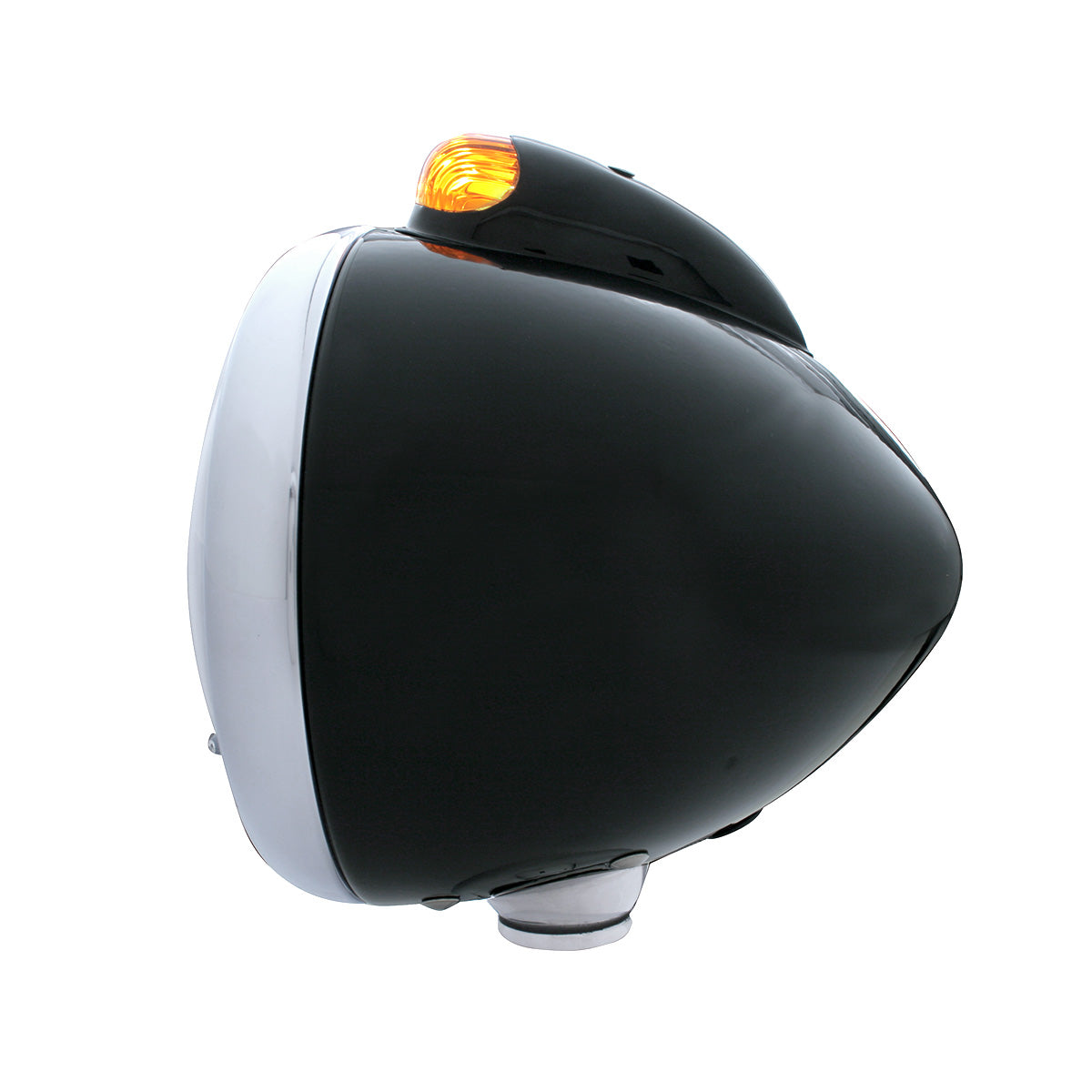 Black Guide 682-C Headlight Crystal H4 & Dual Mode LED Signal - Amber Lens
