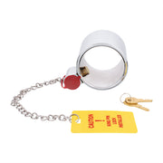 Heavy Duty Steel King Pin Lock With 12" Warning Tag For 2" Diameter Kingpin