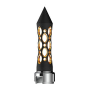 Thread-On Daytona Style Spike Gearshift Knob With LED 13/15/18 Speed Adapter - Black/Amber LED