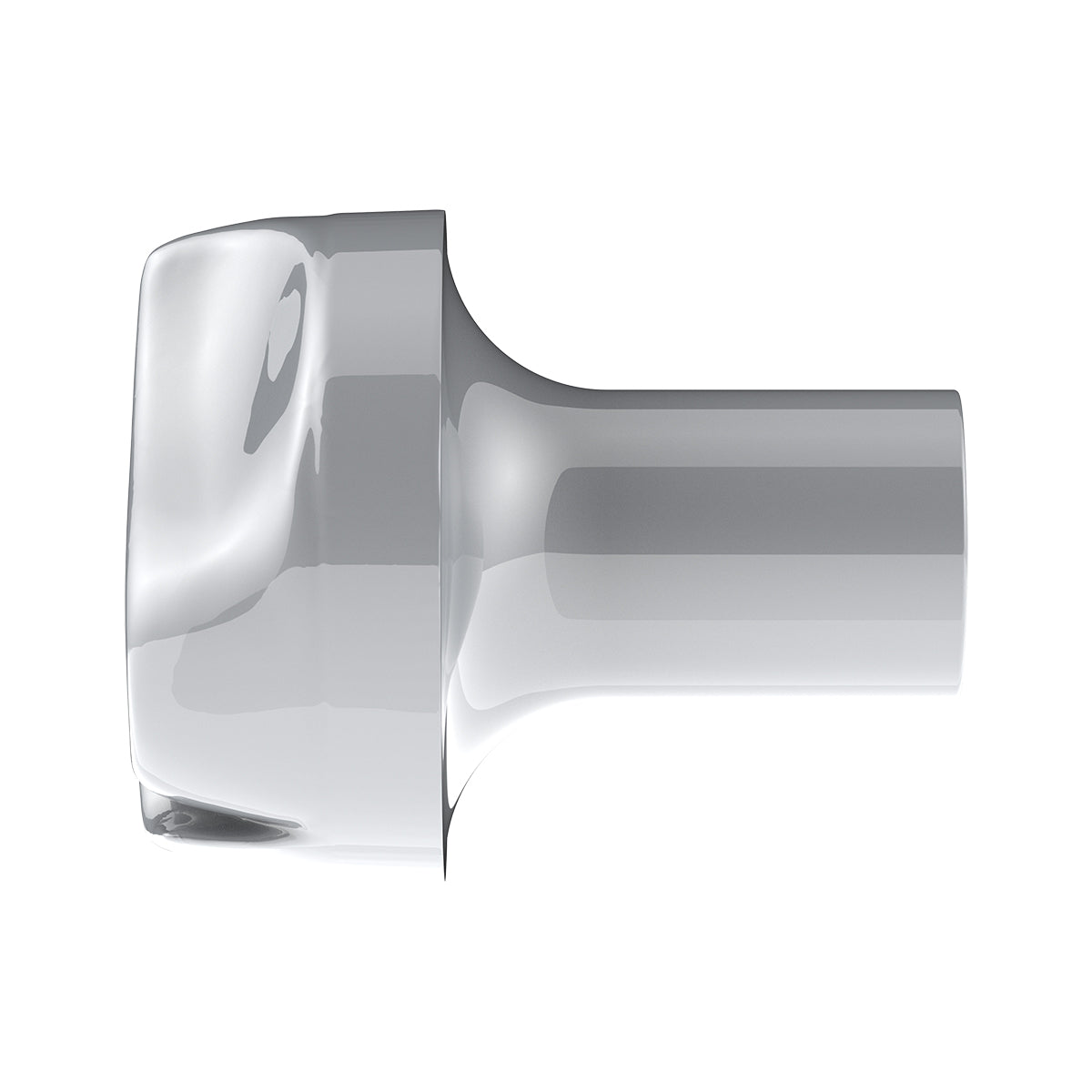 Ace Of Spades Air Valve Knob - Liquid Silver With Gloss Red Inlay
