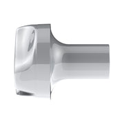 Ace Of Spades Air Valve Knob - Liquid Silver With Gloss Red Inlay