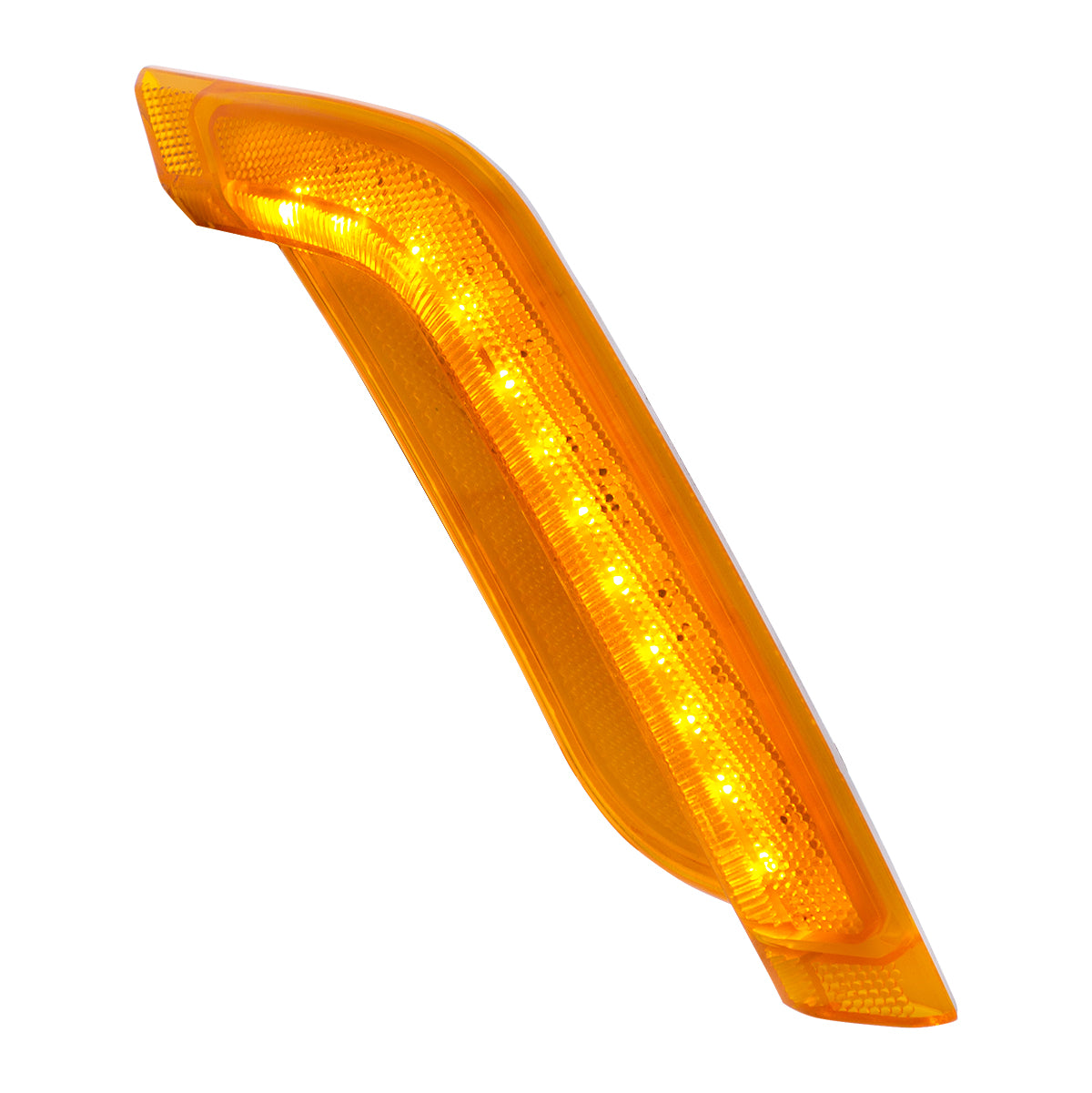 12 Amber LED Fender Turn Signal Light For Peterbilt 579 (2012-2021) & 587 (2012-2018)- Passenger, Amber Lens