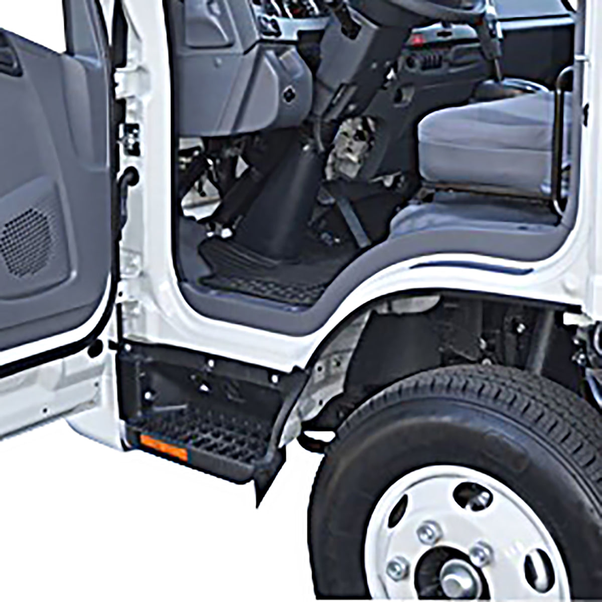 Step Panel With Reflector & Mud Flap For Isuzu NPR (ELF 400/500/600) - Driver