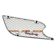 Chrome Air Intake Grille With LED GloLight For 2012-2021 Peterbilt 579 (Driver) - Amber LED/Amber Lens