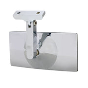 Rectangular Chrome Plated Aluminum Interior Rear View Mirror With Screw-On Mount
