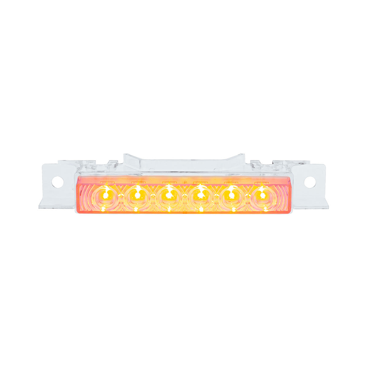 6 LED Competition Series Exterior Visor Light For 1996-2024 Volvo VNL-Amber LED/Clear Lens