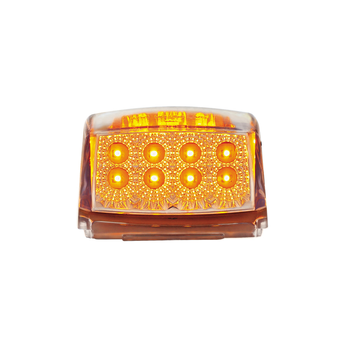 17 LED Reflector Square Cab Light - Amber LED/Clear Lens (5-Pack)