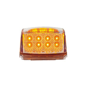 17 LED Reflector Square Cab Light - Amber LED/Clear Lens (5-Pack)