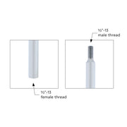 9" Shifter Shaft Extension - Liquid Silver