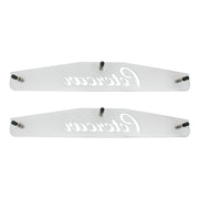 4" X 24" Chrome Petercar Bottom Mud Flap Plate - Welded Stud (Card of 2)