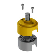 1/2"-13 Thread-On Shift Knob Mounting Adapter For Eaton Fuller Style 13/15/18 Shifter - Electric Yellow (Bulk)