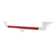 Chrome Hood Emblem Trim With 24 LED GloLight Bar For Kenworth - Red LED/Red Lens