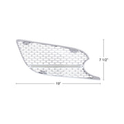 Chrome Air Intake Grille With LED GloLight For 2012-2021 Peterbilt 579 (Passenger) - Amber LED/Clear Lens