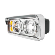 Chrome High Power Heated 10 LED Headlight With LED Turn & DRL-Passenger
