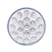 19 LED 4" Round Double Fury Light (Turn Signal) - Amber & Blue LED/Clear Lens