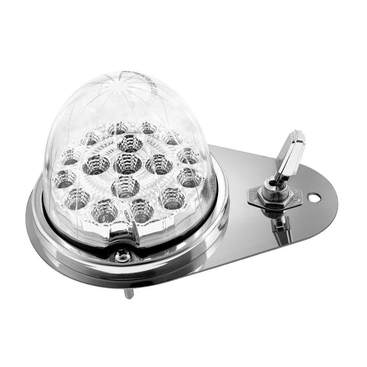 304 SS Above Door Dome Light Kit W/ 17 LED Double Fury Watermelon For 1994-2025 KW W900-Amber & Red LED