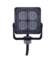 4 High Power LED Square Warning Lighthead - White LED (Bulk)