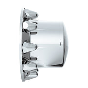 Dome Rear Axle Cover With 1-1/2"  Push-On Standard Nut Covers - Chrome