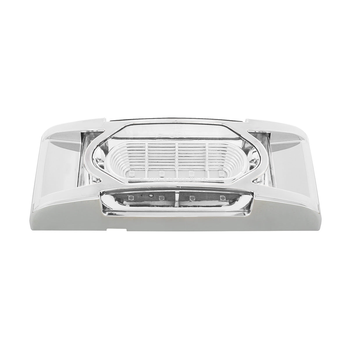 16 LED Reflector Light (Clearance/Marker) With Chrome Bezel - Red LED/Clear Lens