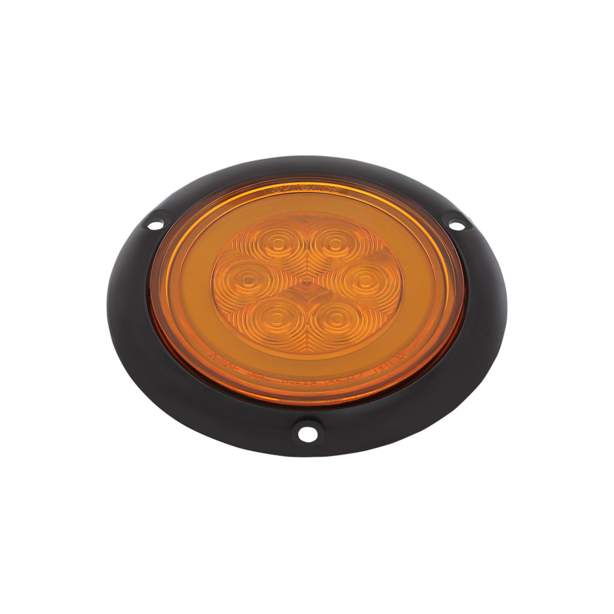 21 LED 4" Flange Mount GloLight (Turn Signal) - Amber LED/Amber Lens