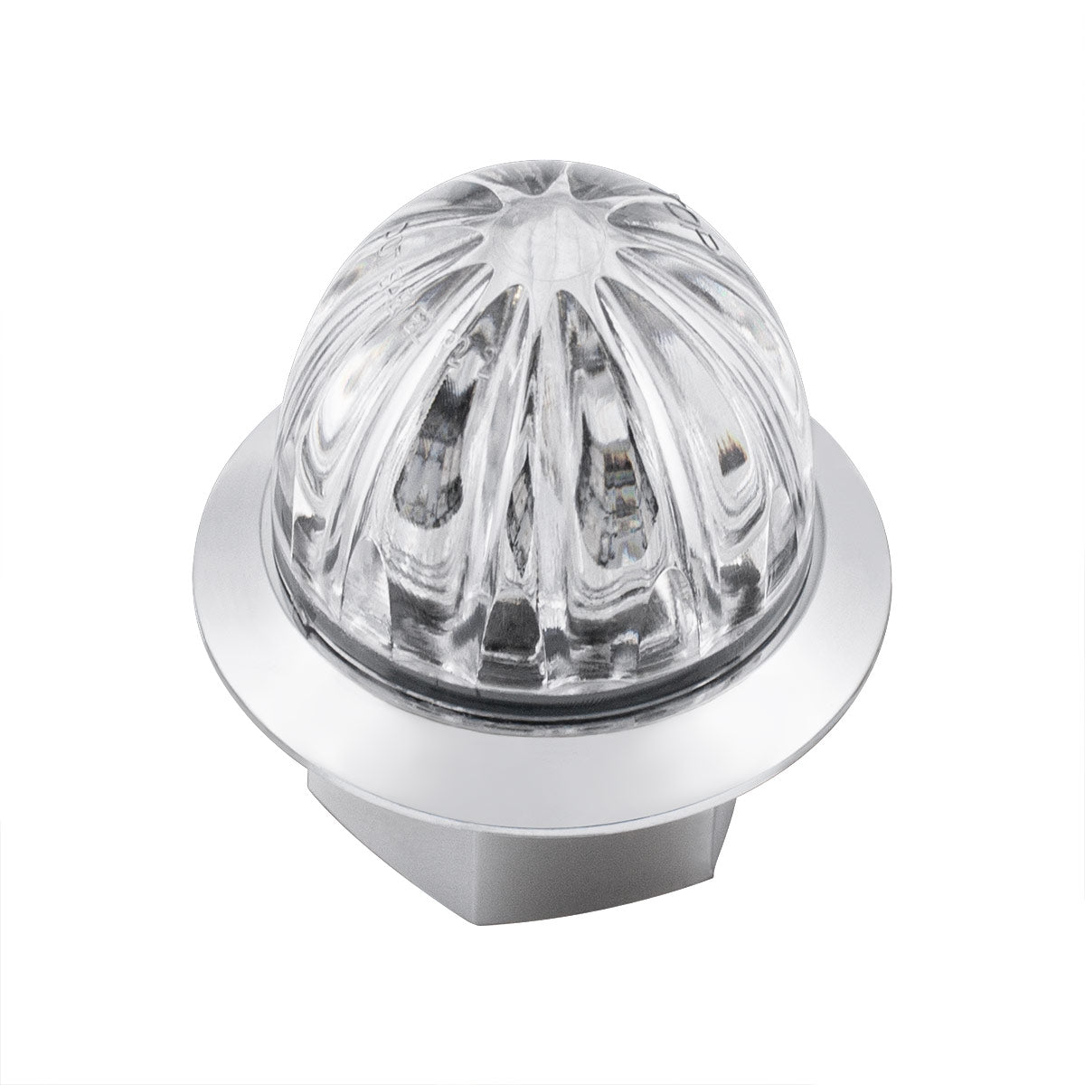 4 LED 1-1/8" Watermelon Double Fury Light With Clear Lens (Clearance/Marker) - Red & White LED