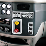 Chrome Rocker Switch Cover For Peterbilt 579 (2013-2019) & 567 (2014-2018)- 2 Openings (Card of 3)