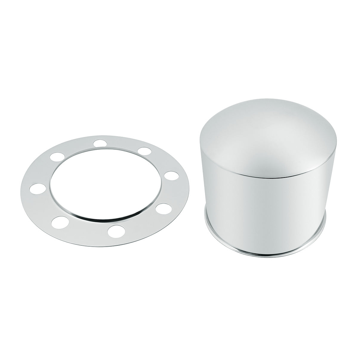 Chrome Dome Rear Axle Cover 2PC Kit For 33mm Nut Cover - Steel/Aluminum Wheel (8 Hole)