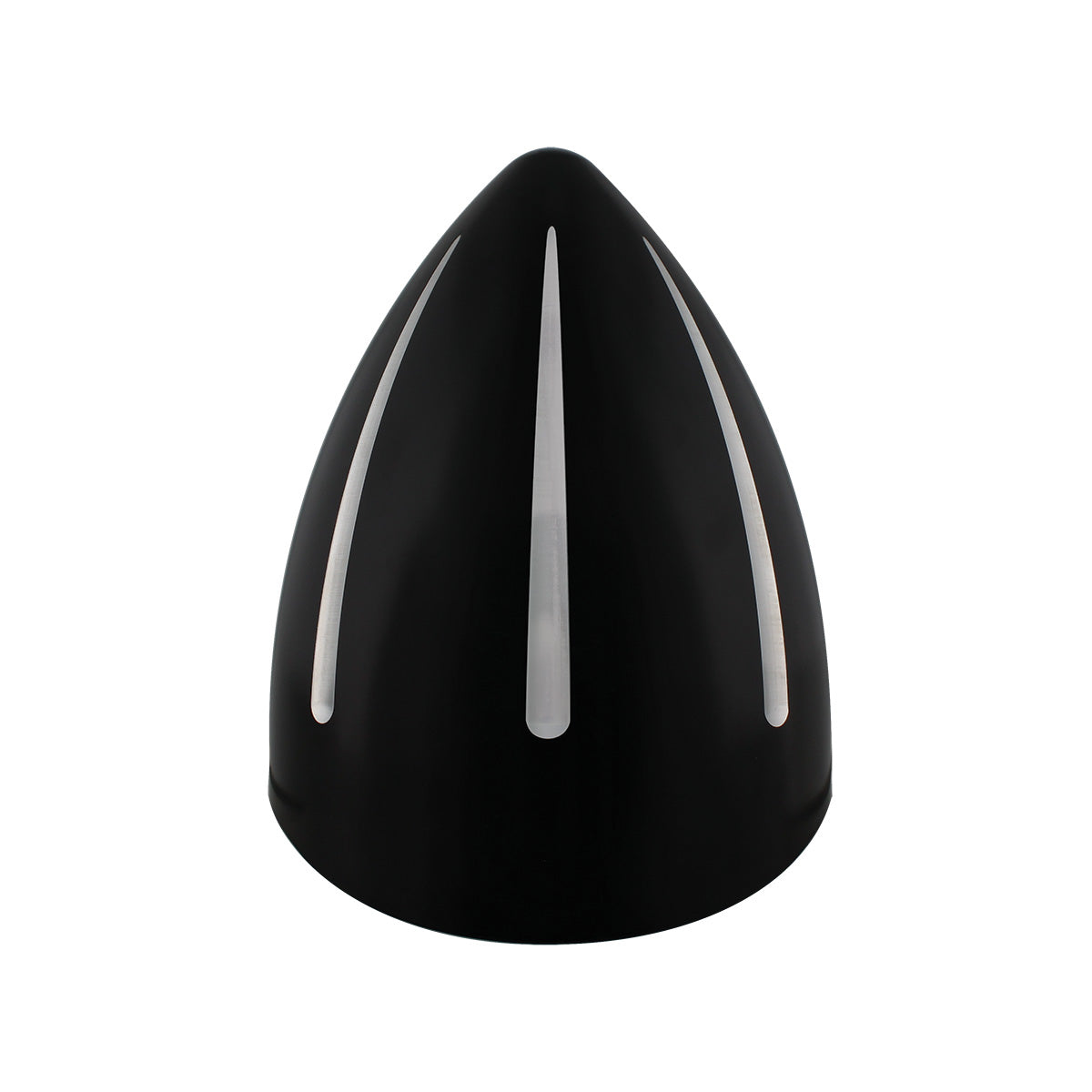 Black "Billet" Style Groove Headlight With Visor 9007 Bulb With Amber LED Halo Rim