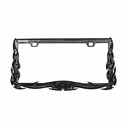 Flame License Plate Frame - Black