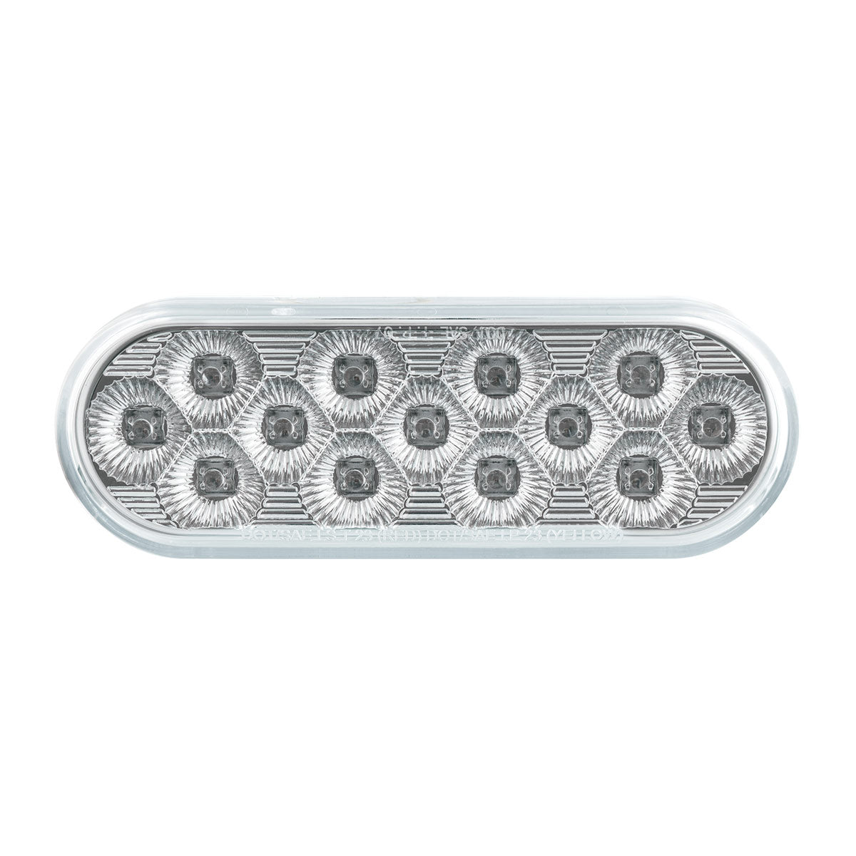 13 LED 6" Oval Double Fury Light (Turn Signal)-Amber & Green LED/Clear Lens